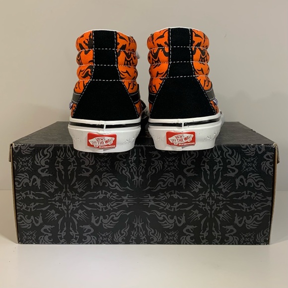 🔥[BRAND NEW] VANS SK8-HI DRAGON FLAME BLACK ORANGE MENS SHOES SIZE 7 SNEAKERS🔥 - Picture 6 of 13